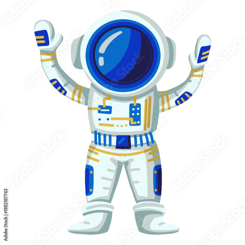 Proud astronaut illustration