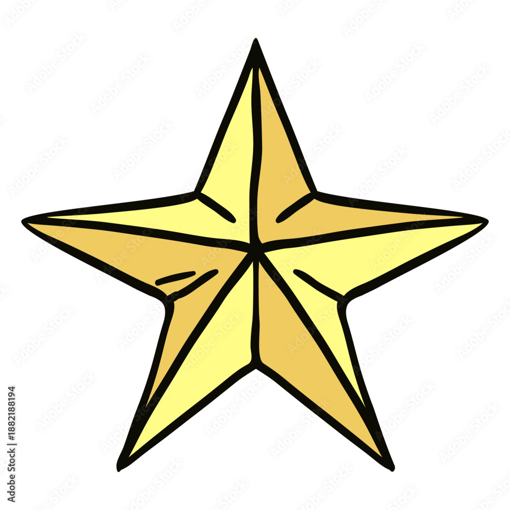 Fototapeta premium Origami starfish illustration