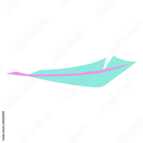 Lying down blue feather