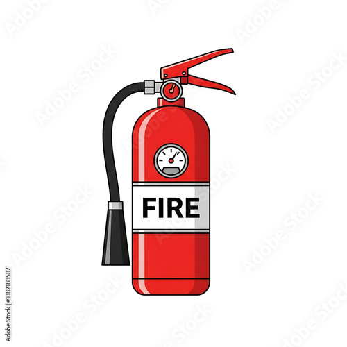 Fire extinguisher for emergency safety use.