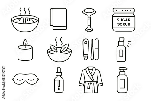 Bowl bathrobe vector dropper icon gentle spa soak hydrating eye home face
