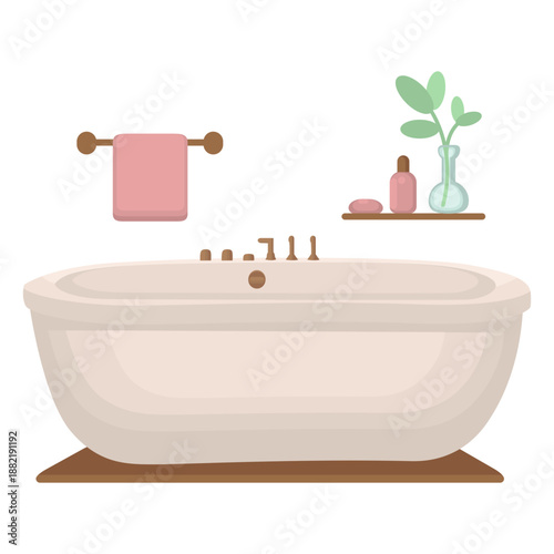 Elegant bathtub flat