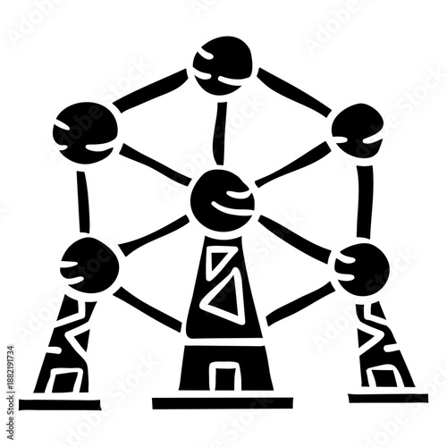 Ferris wheel hand drawn