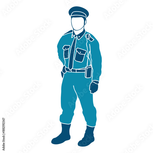 Cop policeman law illustration