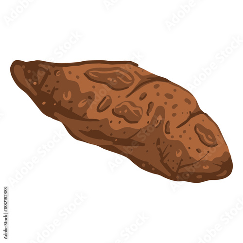 Rock asteroid orbit illustration
