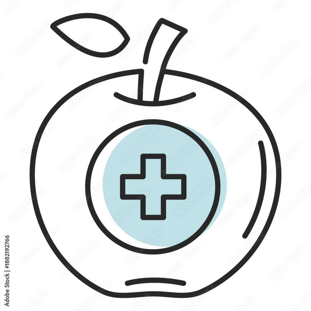 Fototapeta premium Apple symbol hospital