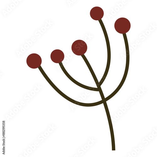 Simple berry branch flat