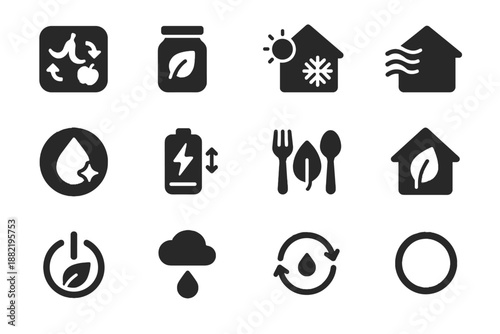 Strokes living compost tile vector icons white sustainable equal no icon invisible