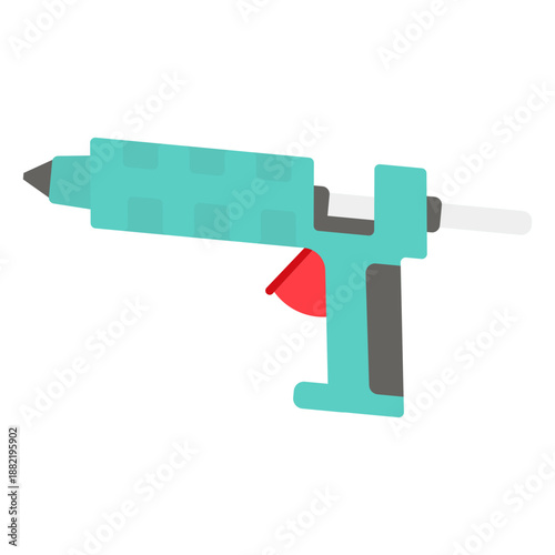 Glue gun flat icon