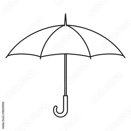 Simple open umbrella stroke