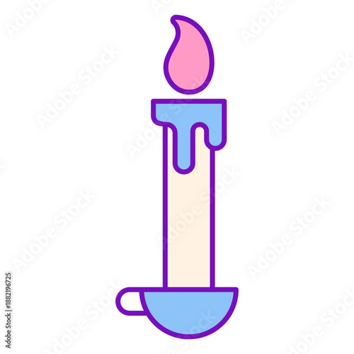 Magician colored candle stroke