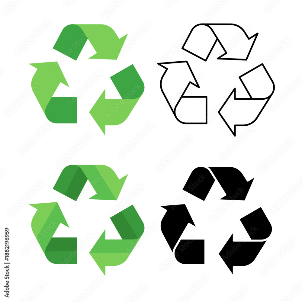 Fototapeta premium set of recycle icons