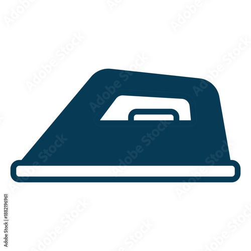 Clothes iron laundry blue