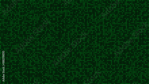 green binary code stream on dark black background