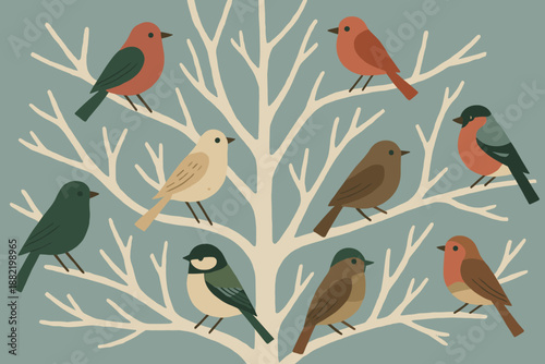 Branches product text no workstation emojis vector models icon style winter speech