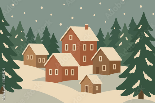 Flat punctuation serenity snowy marks icon vector text no sustainable chinese village