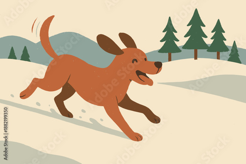 Full icon vector letters no dog tools speech marks minimal snow frolicking