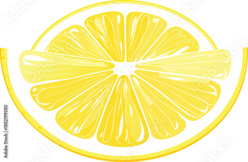 Macro View of Lemon Slice Highlighting Translucent Interior and Detailed Citrus Texture