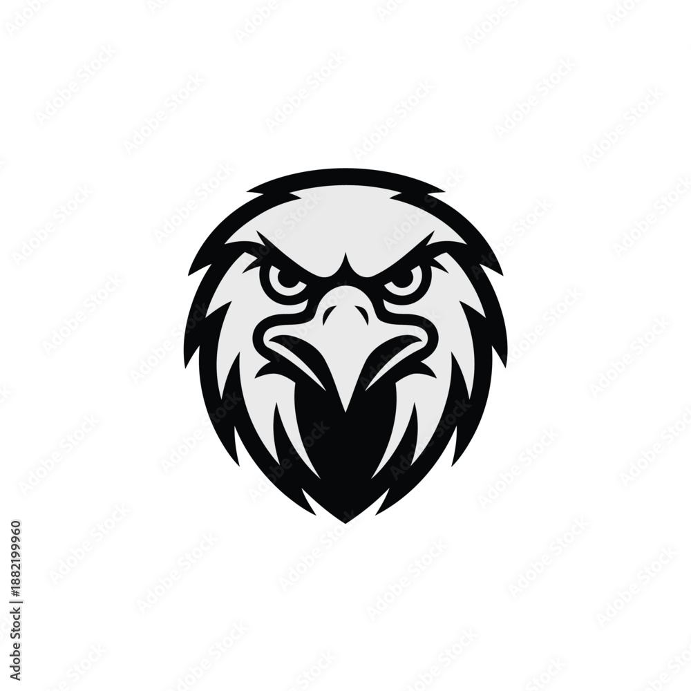 Fototapeta premium Animal Eagle head mascot silhouette