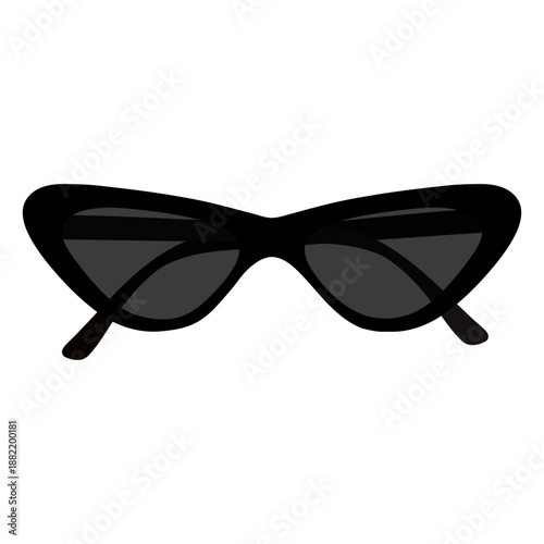 Butterfly sunglasses flat design