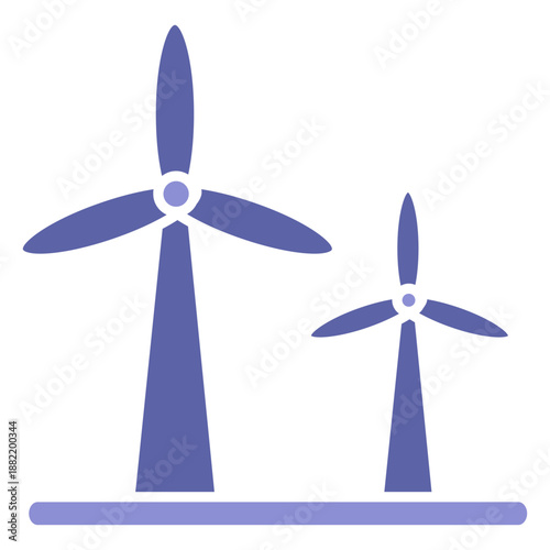 Wind energy turbine silhouette