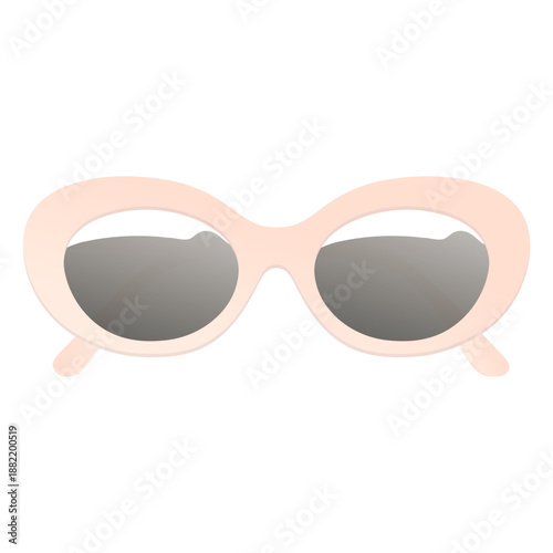Rounded oversized sunglasses glossy