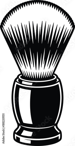 Classic shaving brush illustration