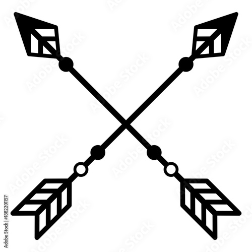 Indian tribe crossed arrow decorations