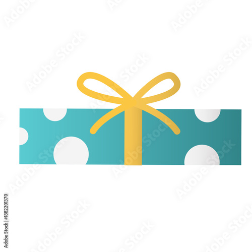 Rectangular gift box flat design