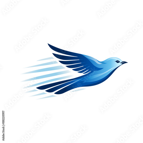 Obraz na plátně Flying bluebird