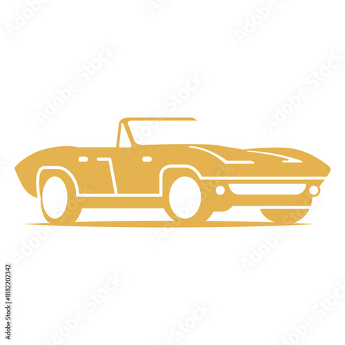 Antique sports car logo