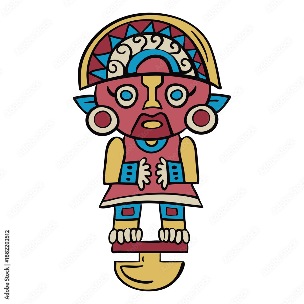 Obraz premium Peru inca idol illustration