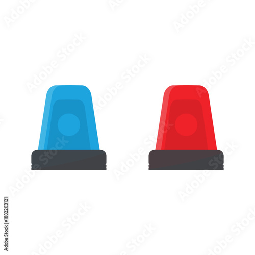 Police lights vector illustration on a white background
