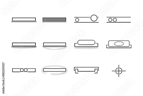 Generation neutral bottom attention footer icon action secondary simple affordance container vector