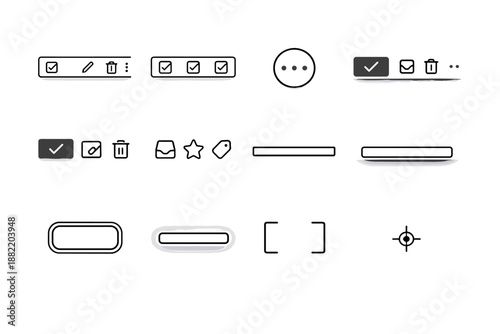 Simple abstract icon items image vector bulk generation action highlight marker interaction