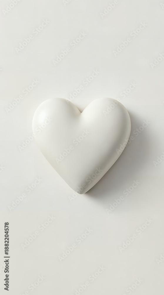 Fototapeta premium white heart on a white background