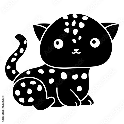 Happy cheetah cut-out