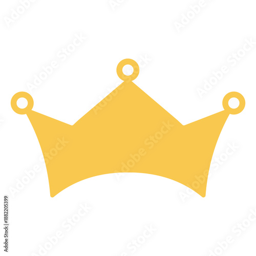 Simple flat golden crown