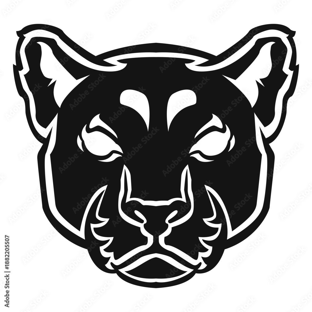 Obraz premium Panther head high contrast