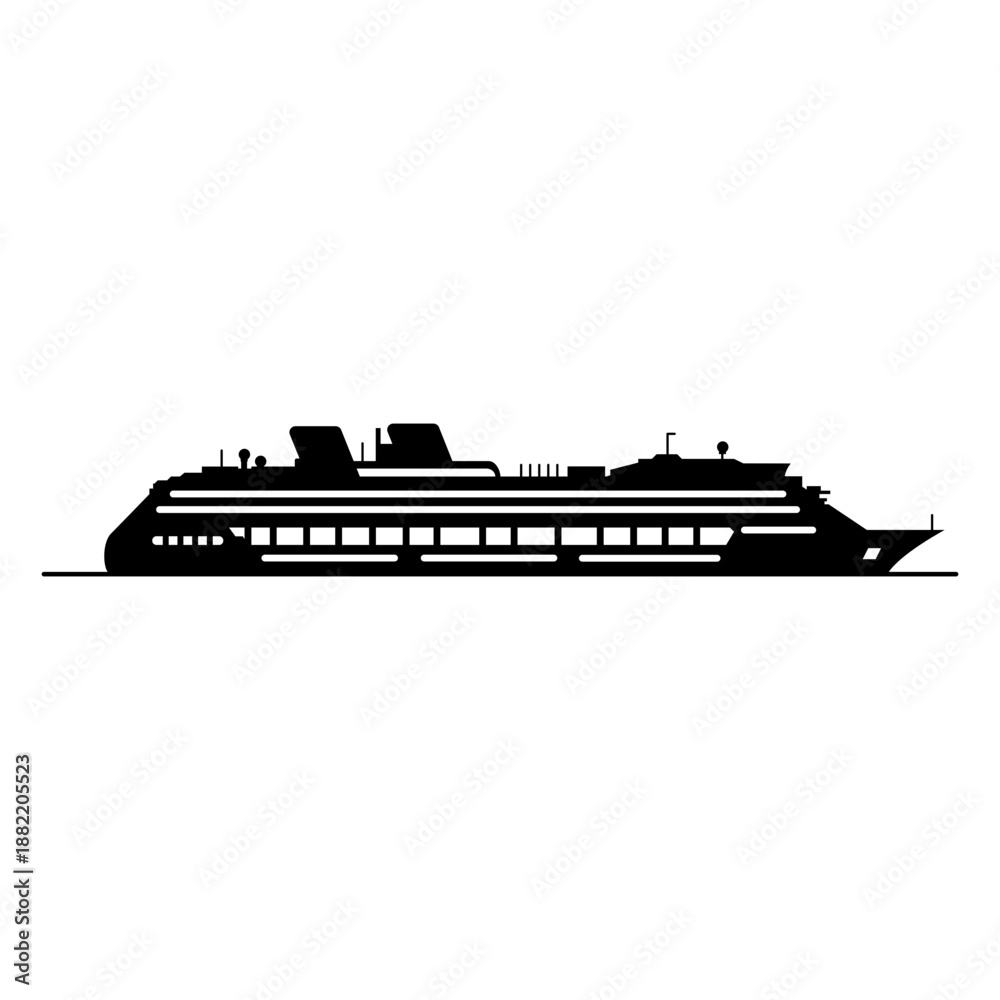 Fototapeta premium Cruise ship side-view cut-out