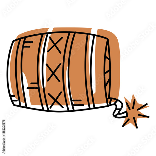 Explosive barrel color stroke