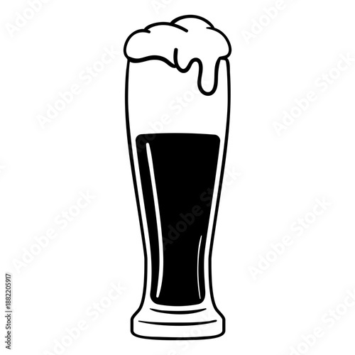 Glass of beer cut-out