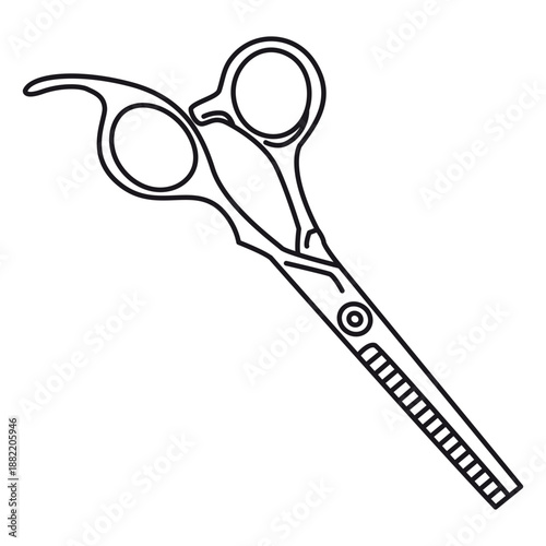 Hair thinning shears salon stroke