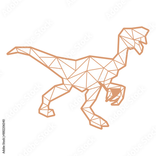 Velociraptor dinosaur polygonal