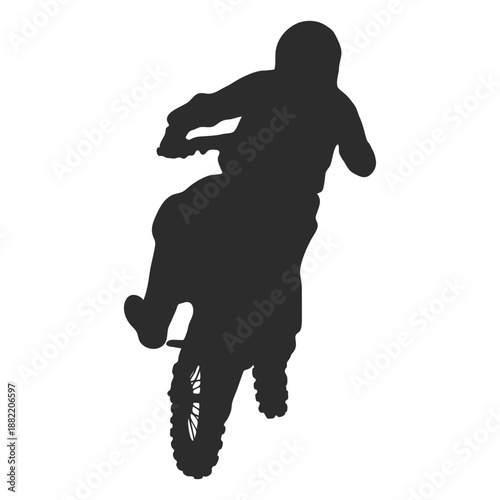 Motocross jump silhouette