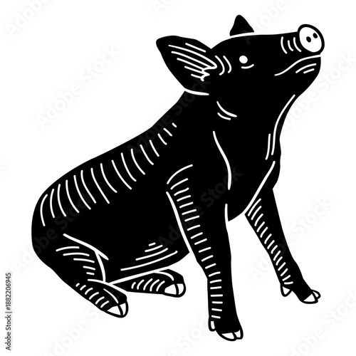 Pig farm animal cut-out