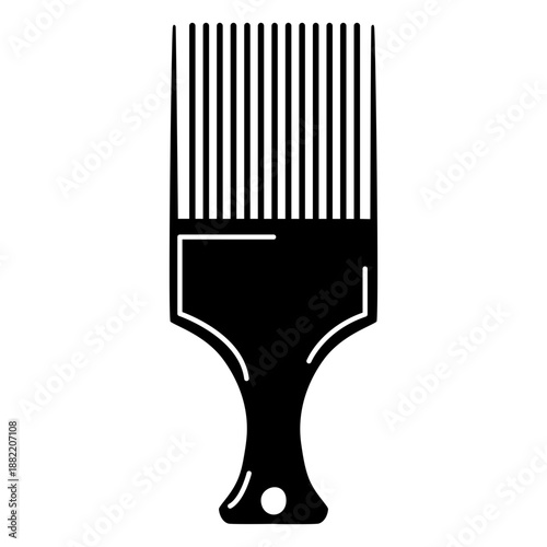 Pick comb hair cut-out