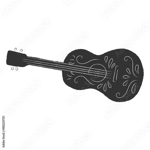 Mexican guitar motifs cut out