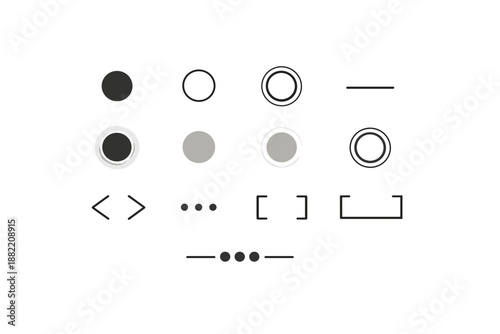 Vector image page icon inactive generation keyboard bracket hover dot ellipsis indicator