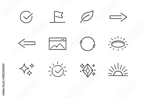 Image vector icon final simple completion return seal stable leaf layout generation